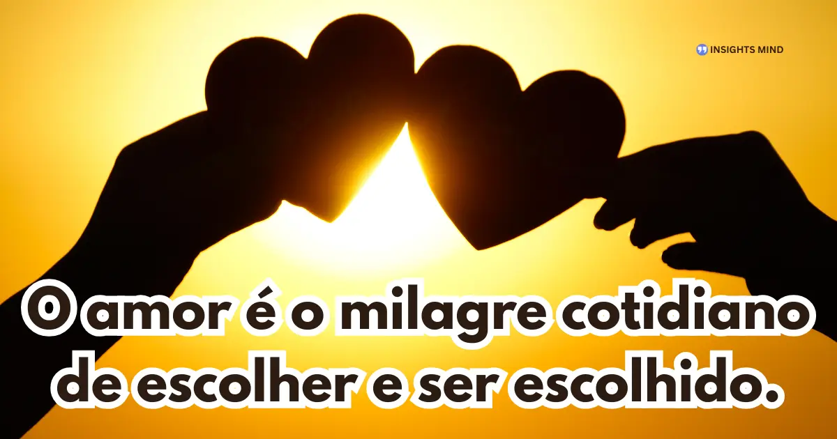 Mensagem de amor sobre escolher e ser escolhido