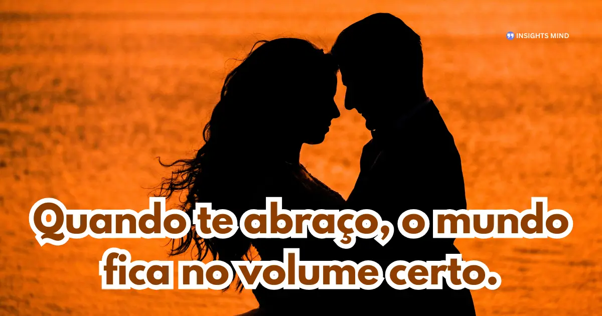 Mensagem de amor sobre abraço