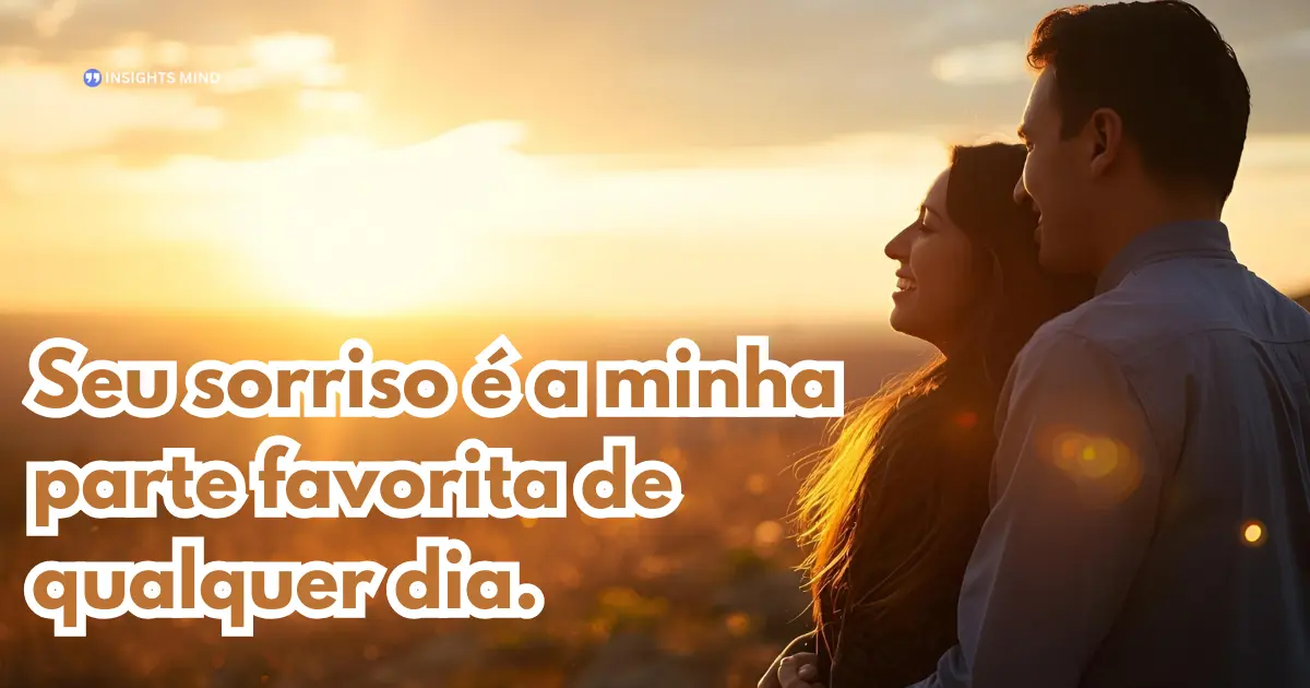 Mensagem de amor sobre sorriso