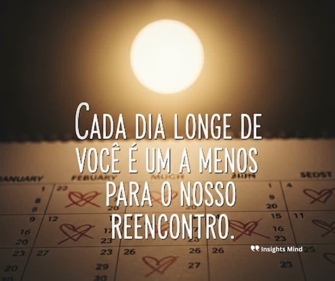 Frase de contagem regressiva romântica