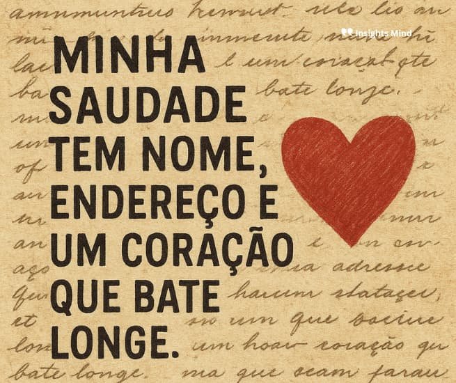 Frase criativa de saudade