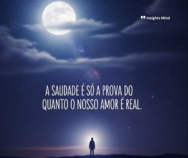 Frase de saudade no amor à distância