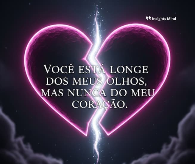 Frase romântica de amor distante