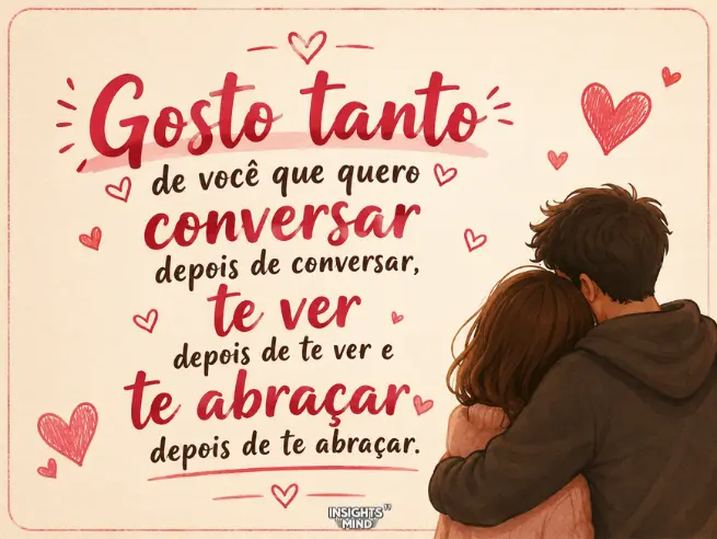 Gosto tanto de você que quero conversar depois de convers...