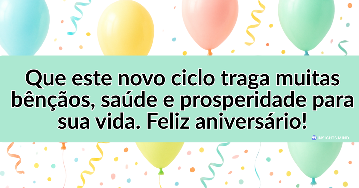 Mensagem de aniversário sobre novo ano de vida