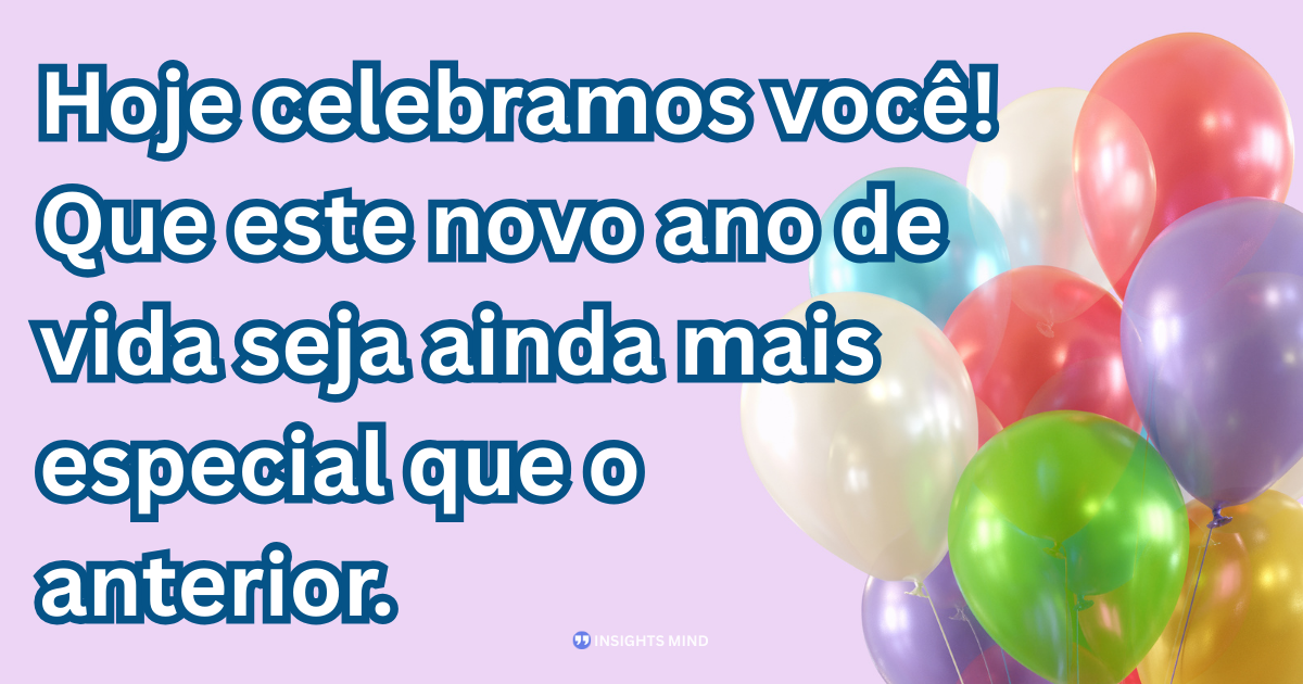 Mensagem celebrando a pessoa
