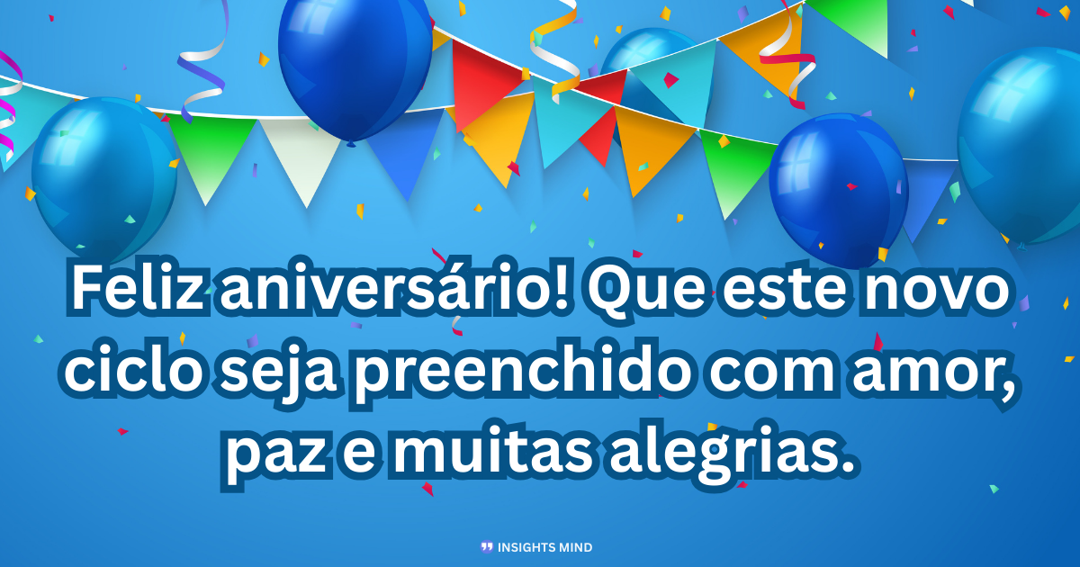 Mensagem sobre amor, paz e alegrias