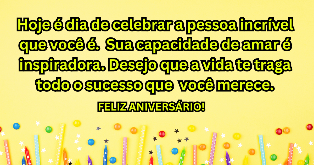 Mensagem de aniversário sobre novo ano de vida 13