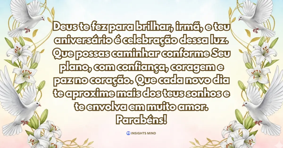 mensagem de aniversário para irmã emocionante de deus 9