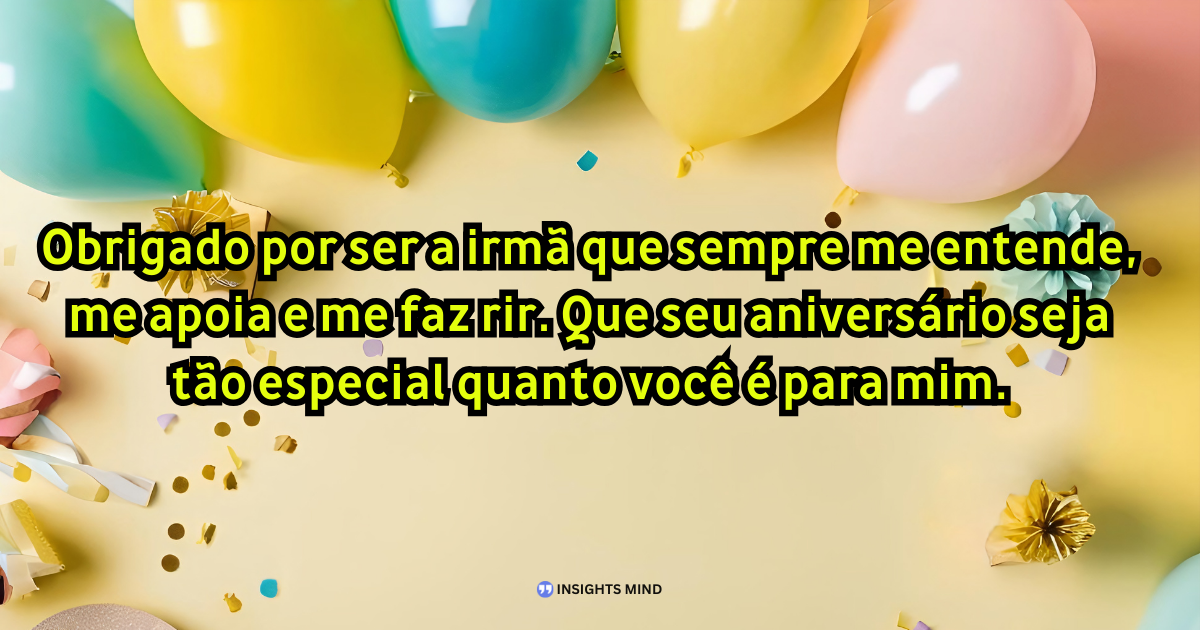 Mensagem de aniversário para Irmã