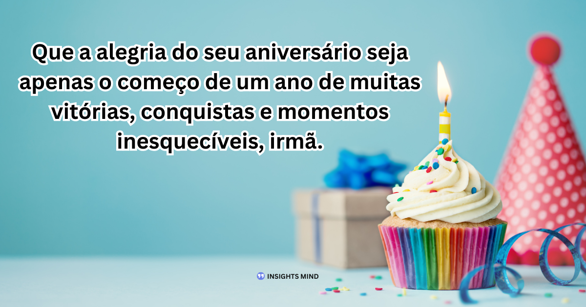 Mensagem de aniversário para Irmã