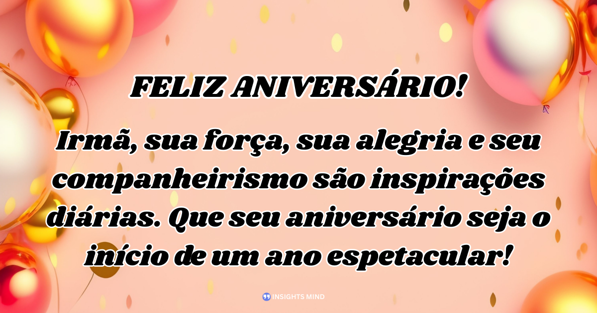 Mensagem de aniversário para Irmã
