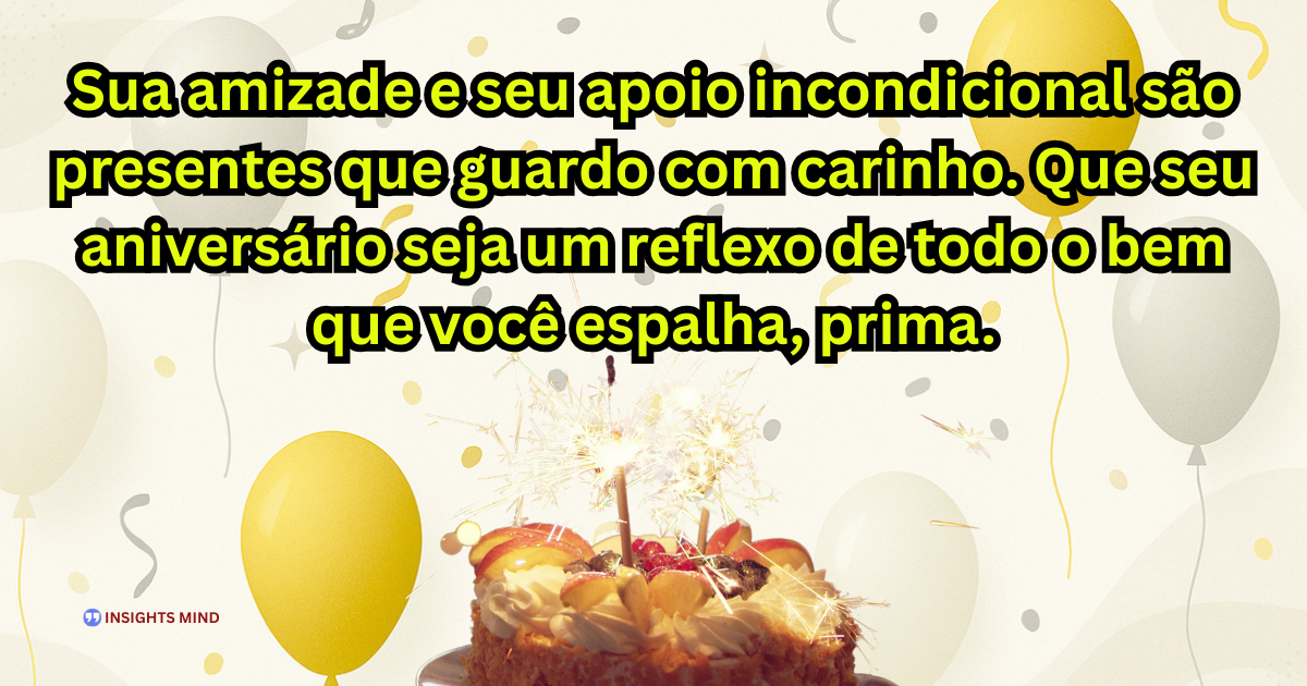 Mensagem de aniversário para Prima