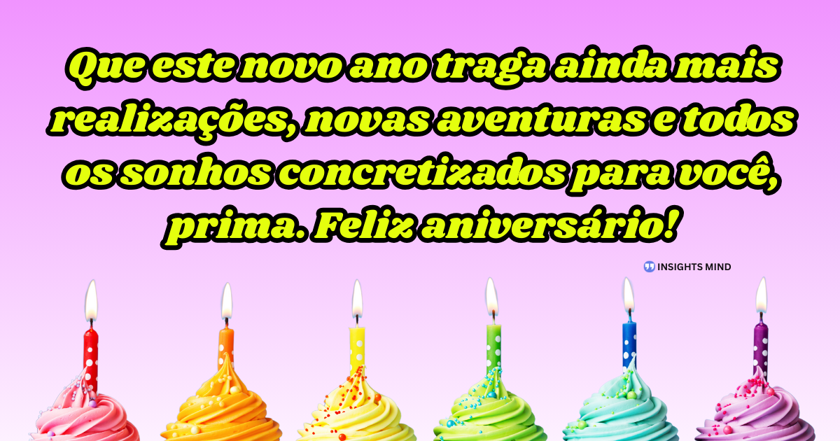 Mensagem de aniversário para Prima