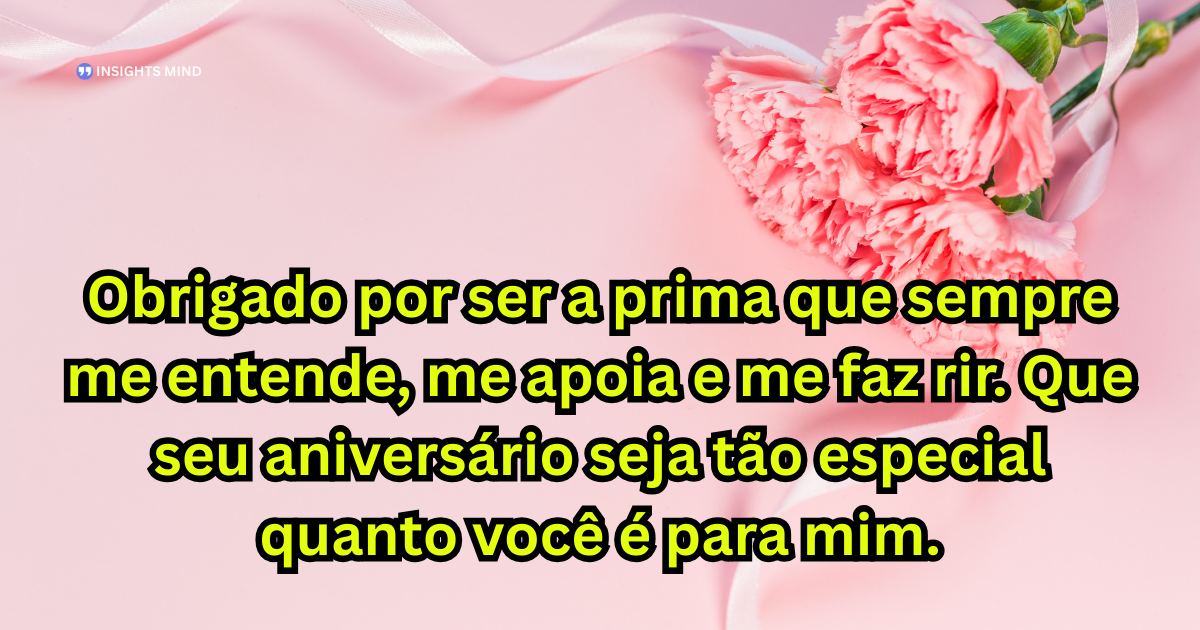 Mensagem de aniversário para Prima