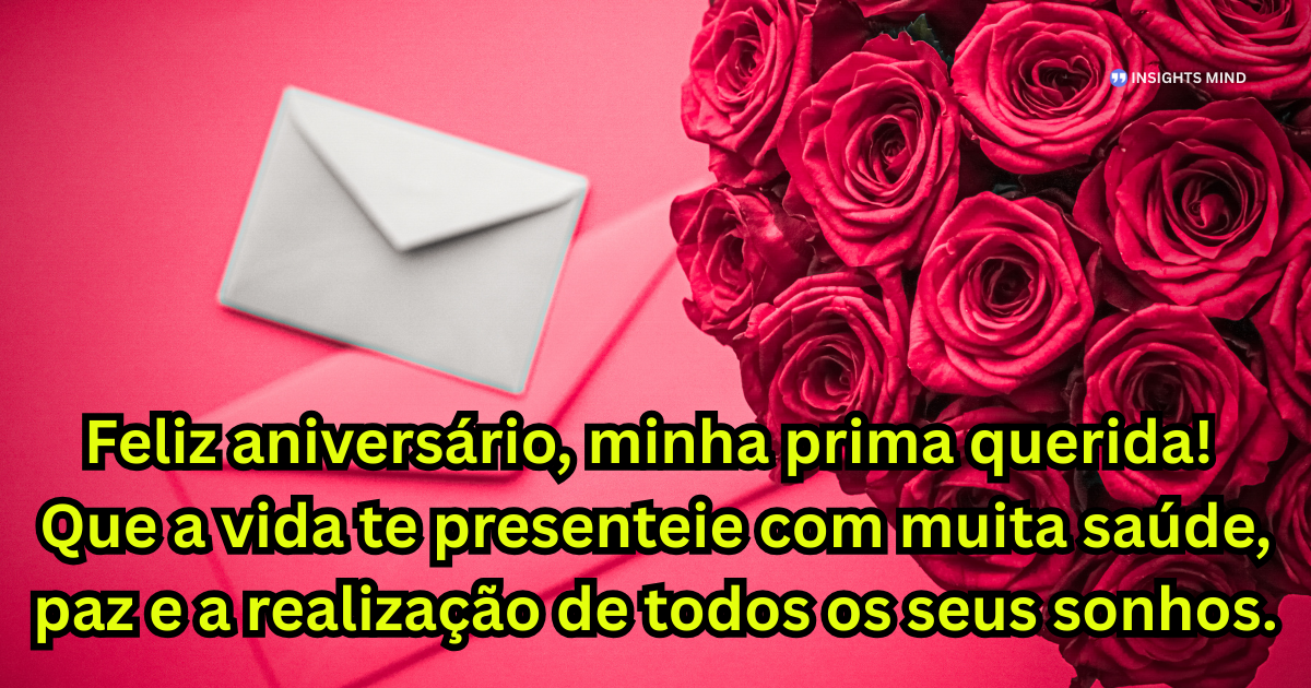 Mensagem de aniversário para Prima