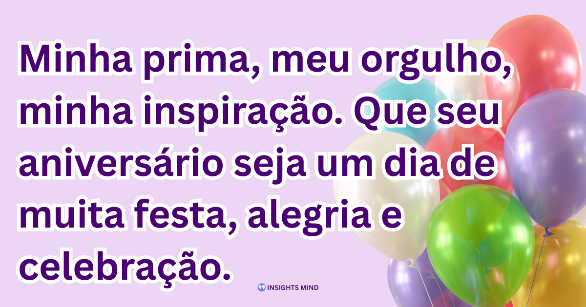 Mensagem de aniversário para Prima