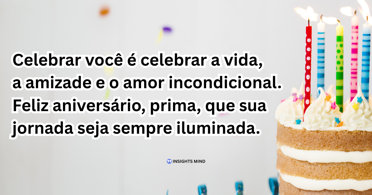 Mensagem de aniversário para Prima