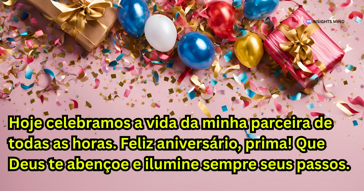 Mensagem de aniversário para Prima