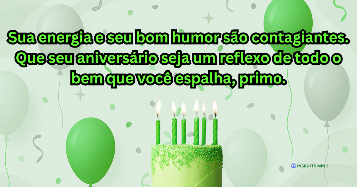 Mensagem de aniversário para Primo