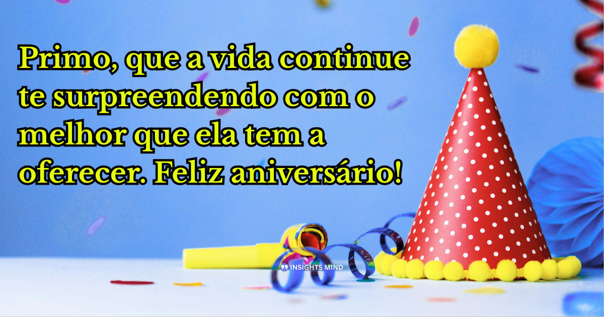 Mensagem de aniversário para Primo