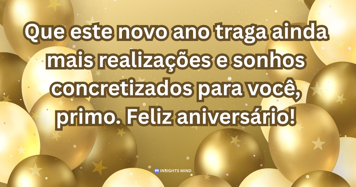 Mensagem de aniversário para Primo