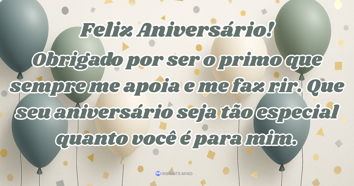 Mensagem de aniversário para Primo