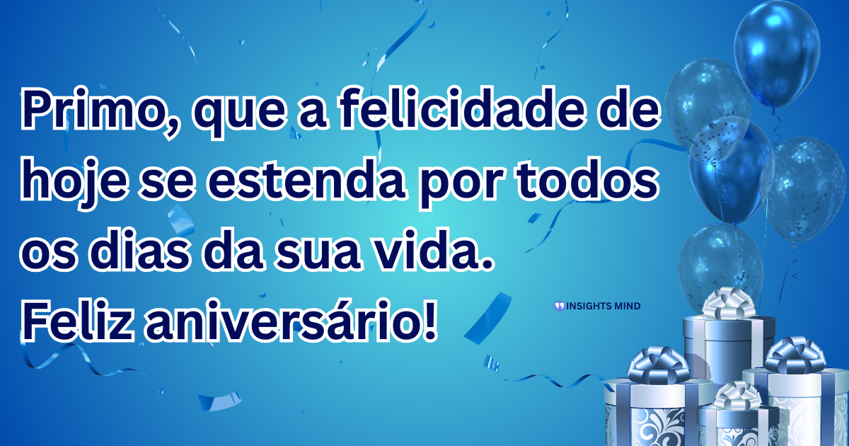 Mensagem de aniversário para Primo