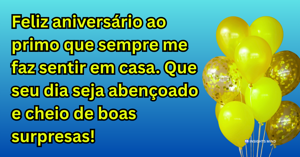 Mensagem de aniversário para Primo