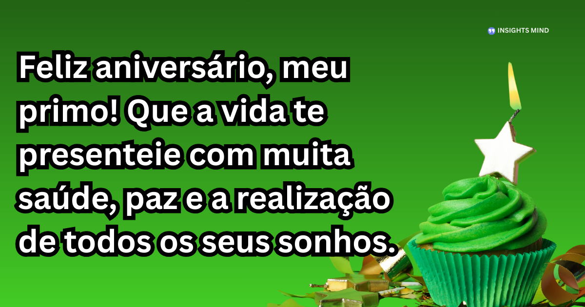 Mensagem de aniversário para Primo