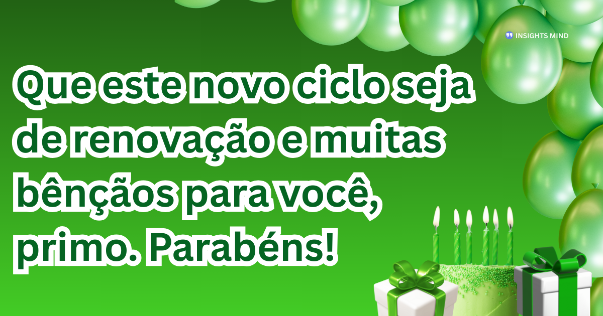 Mensagem de aniversário para Primo