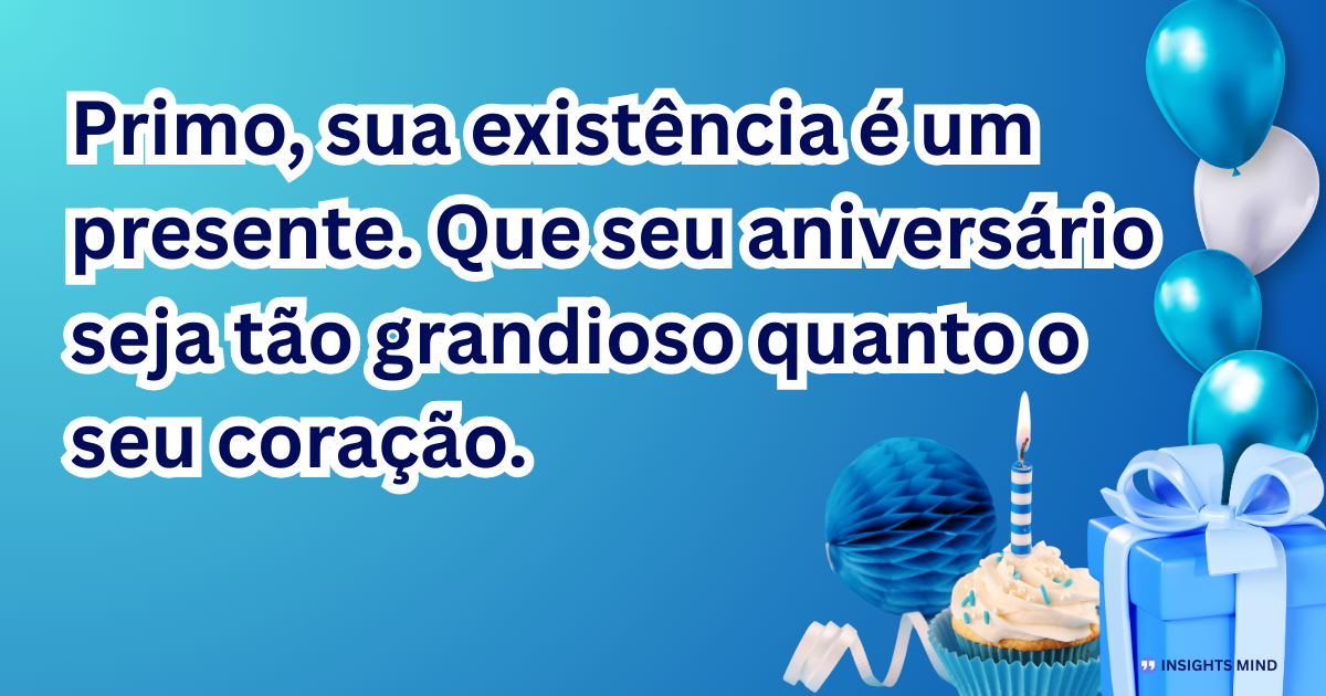 Mensagem de aniversário para Primo