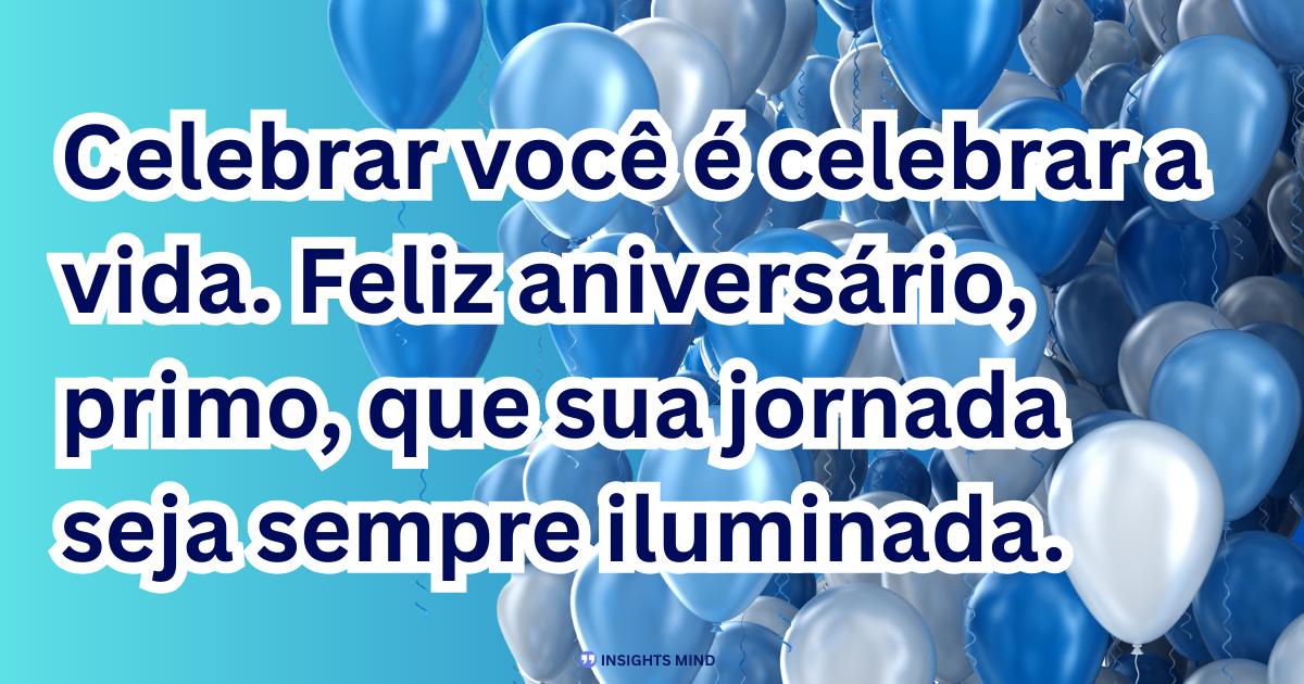 Mensagem de aniversário para Primo