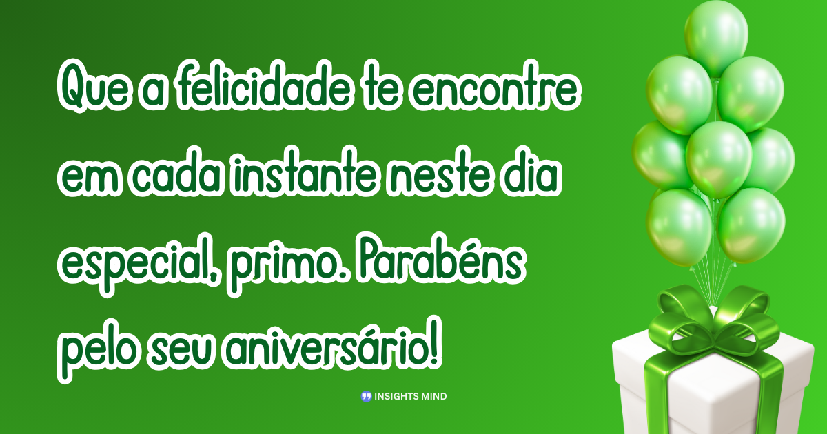 Mensagem de aniversário para Primo