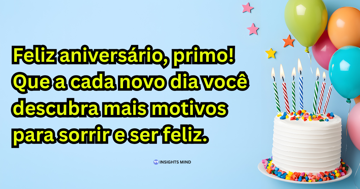 Mensagem de aniversário para Primo