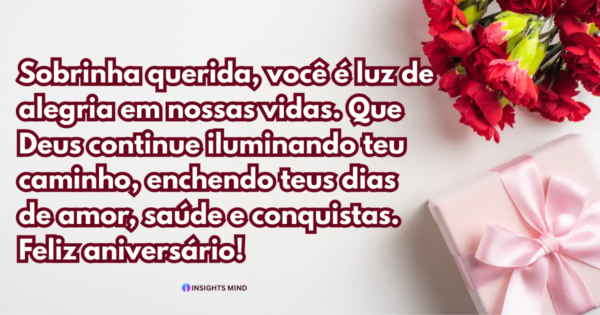 mensagem de aniversário emocionante para sobrinha