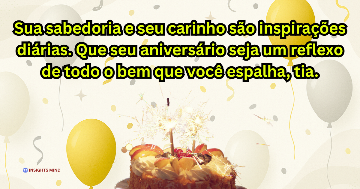 Mensagem de aniversário para Tia