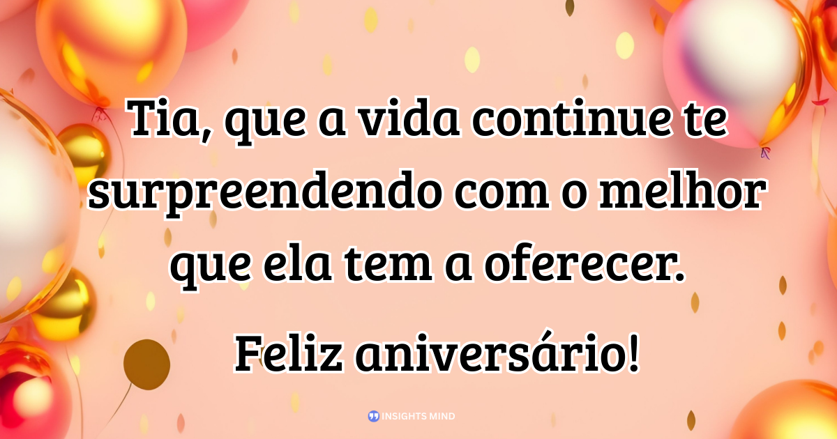 Mensagem de aniversário para Tia