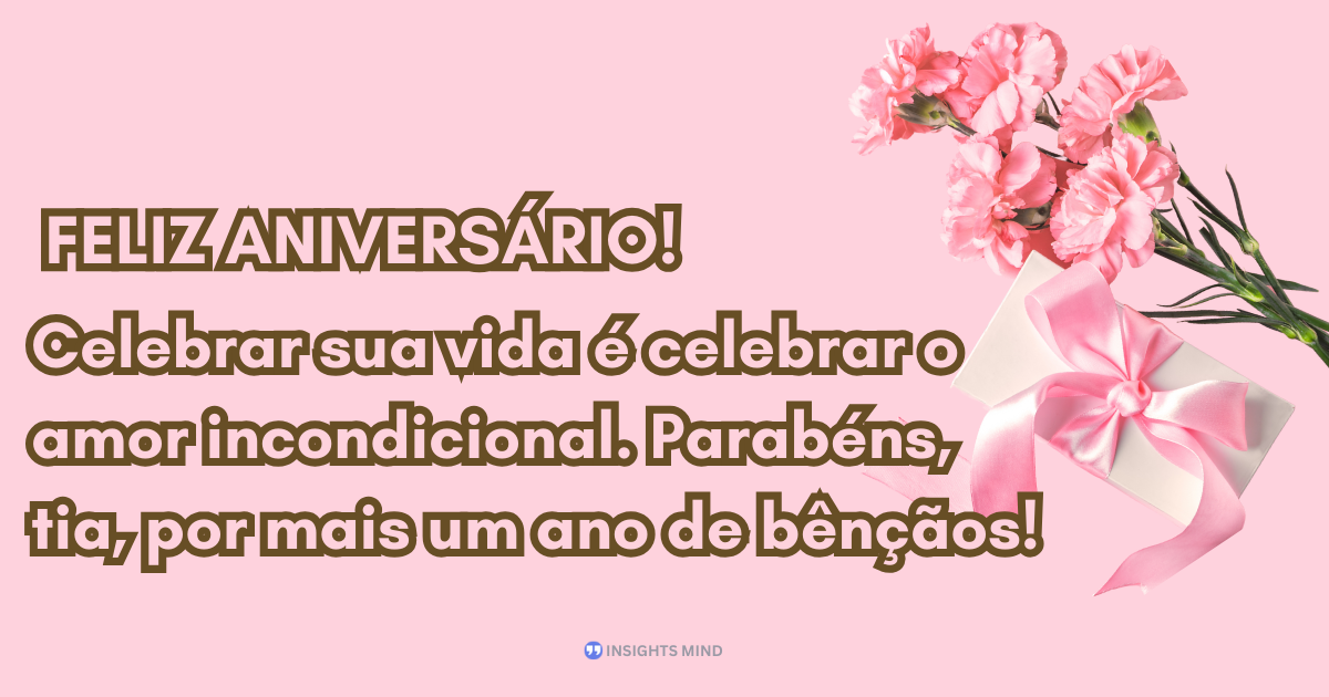 Mensagem de aniversário para Tia
