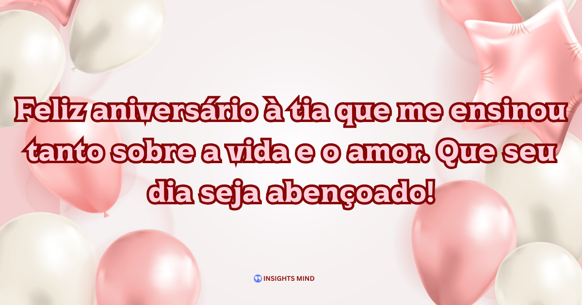 Mensagem de aniversário para Tia