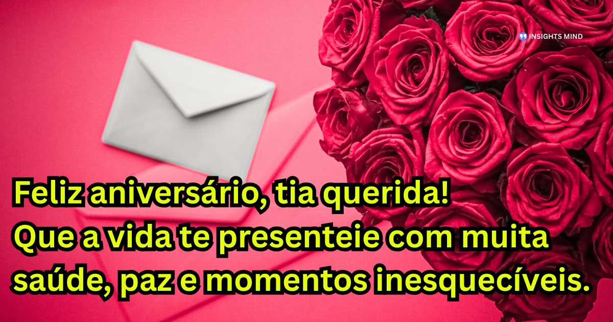 Mensagem de aniversário para Tia