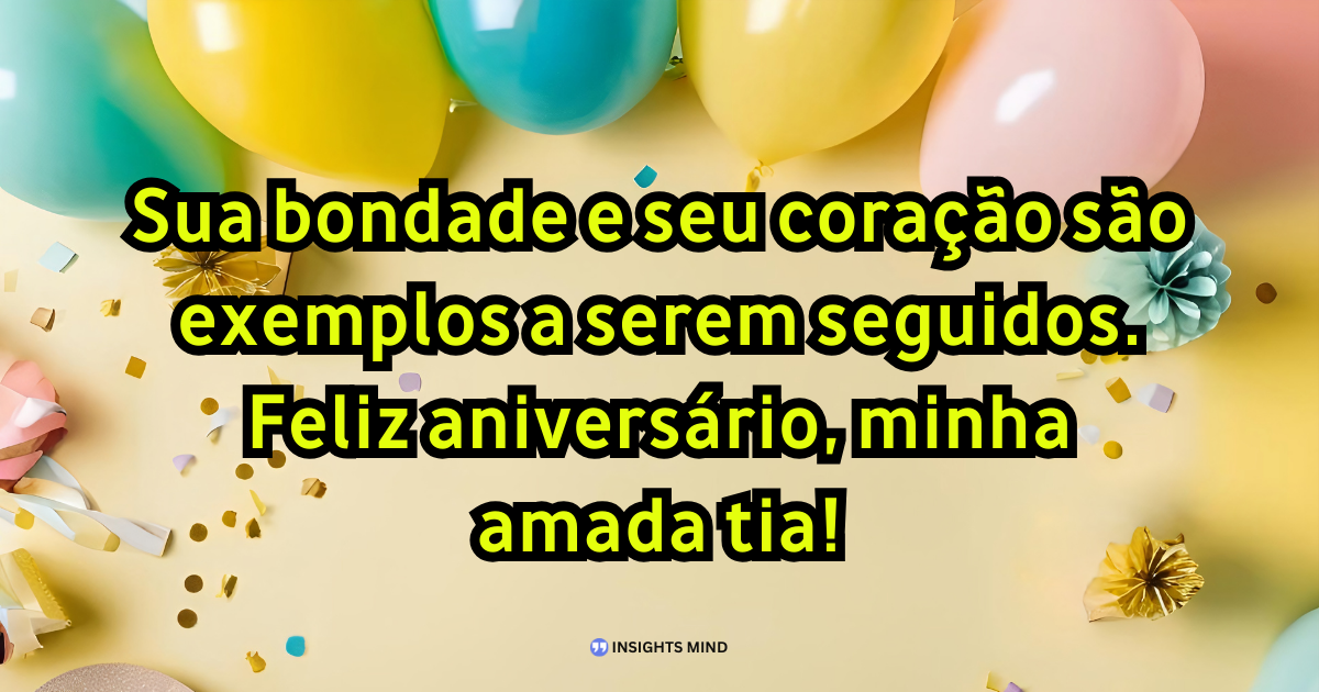 Mensagem de aniversário para Tia