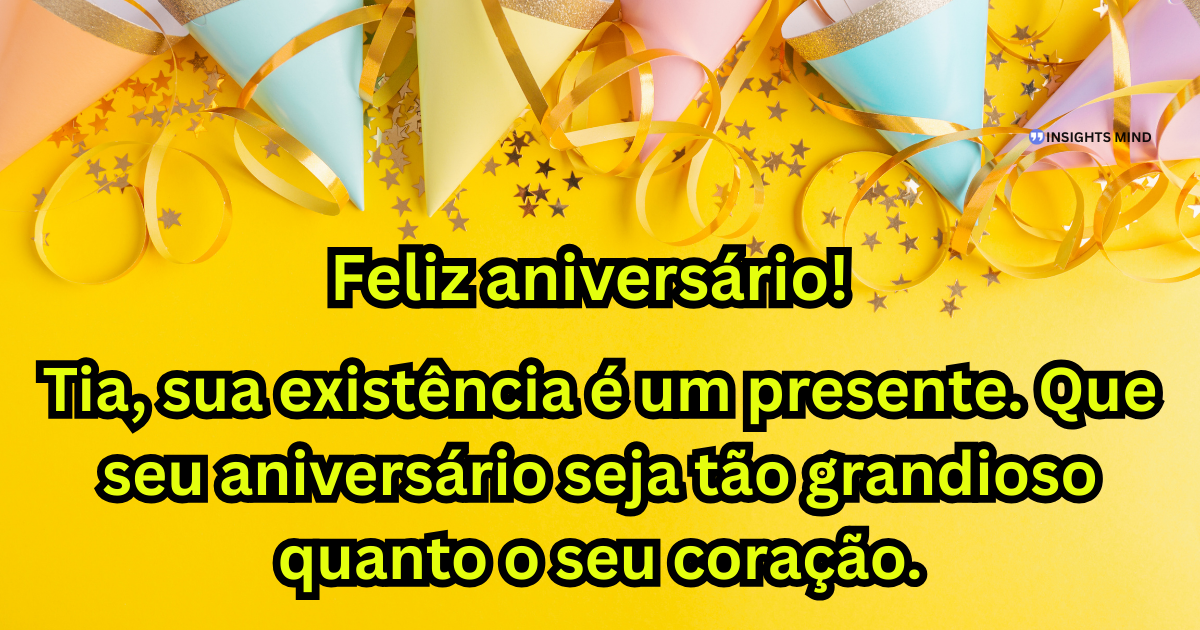 Mensagem de aniversário para Tia