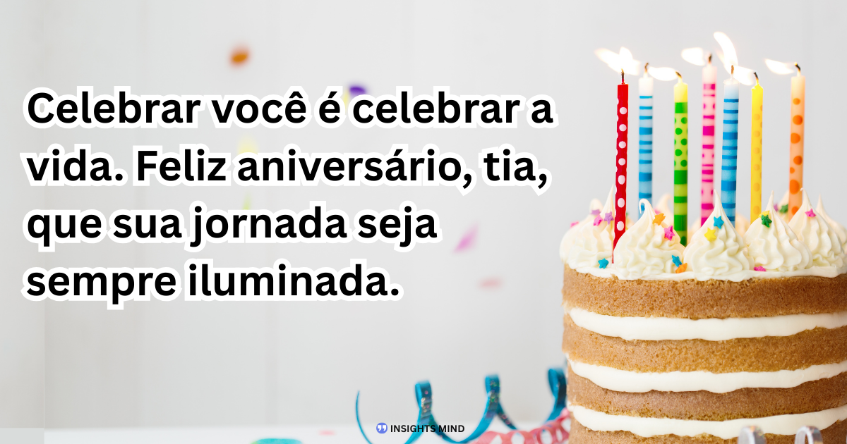 Mensagem de aniversário para Tia