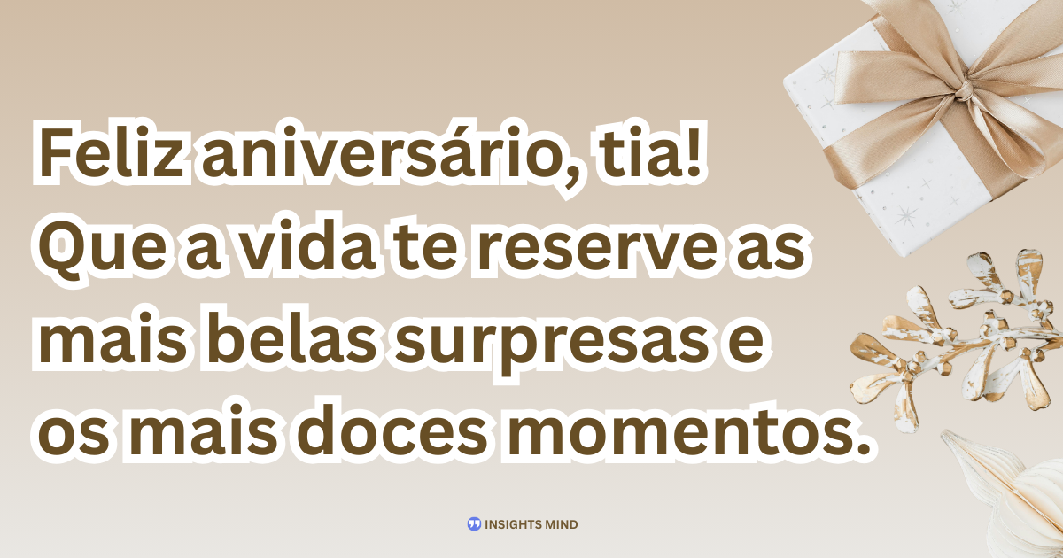 Mensagem de aniversário para Tia