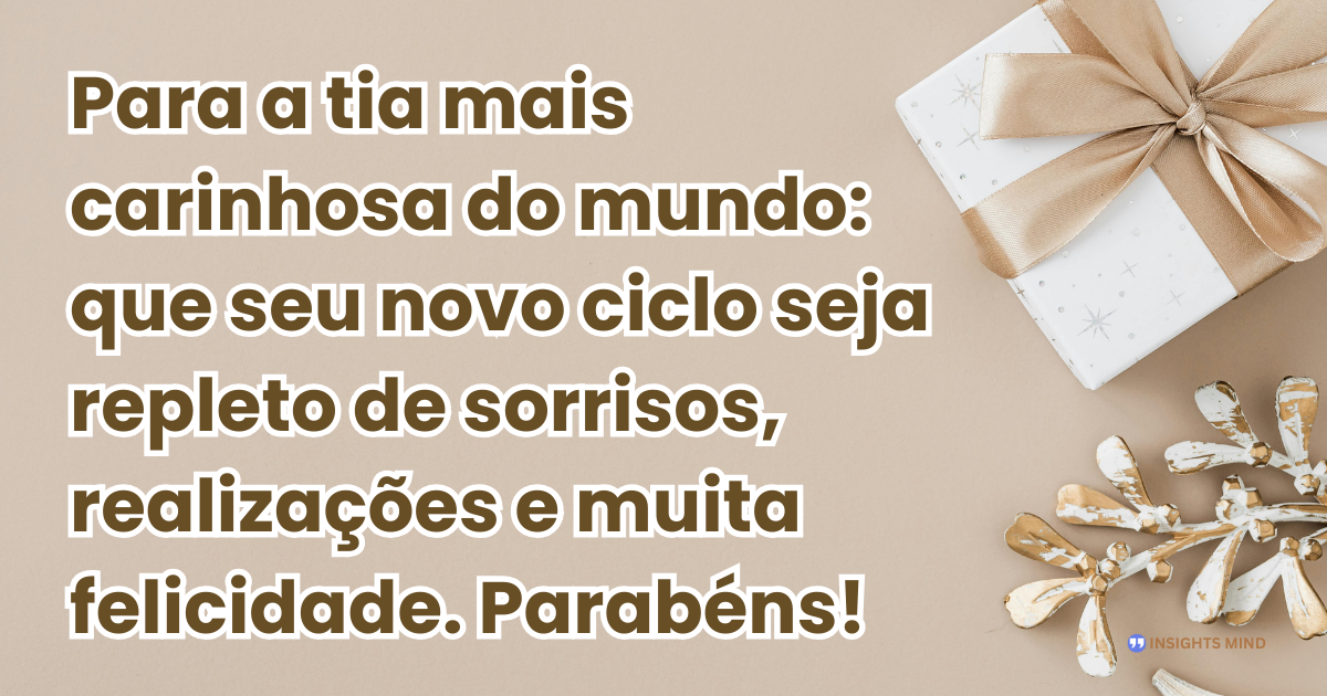 Mensagem de aniversário para Tia