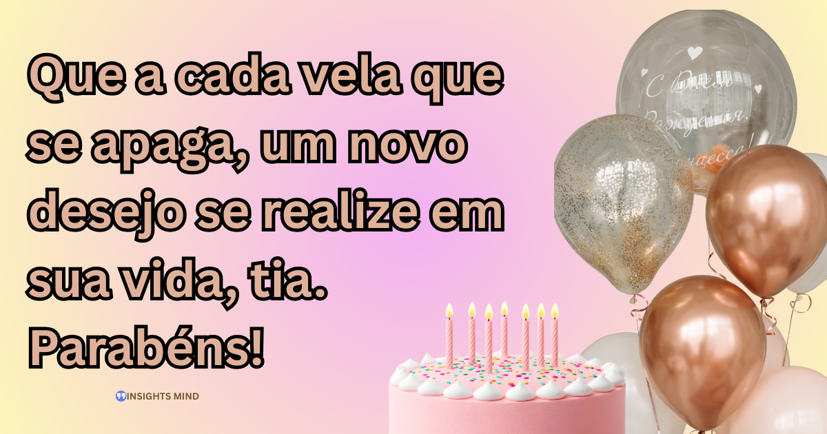 Mensagem de aniversário para Tia