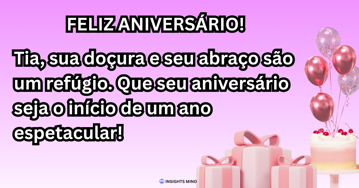 Mensagem de aniversário para Tia