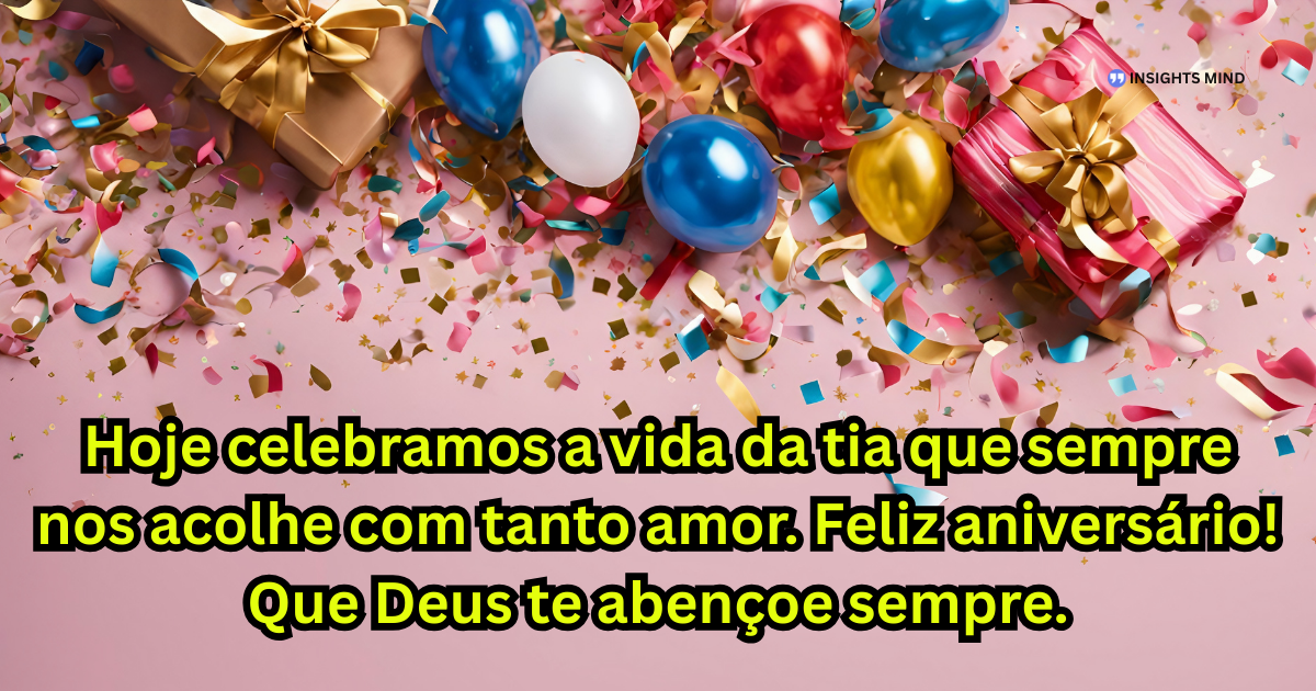 Mensagem de aniversário para Tia