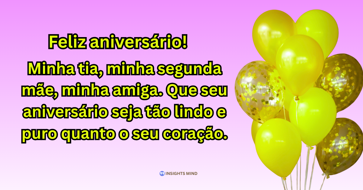 Mensagem de aniversário para Tia